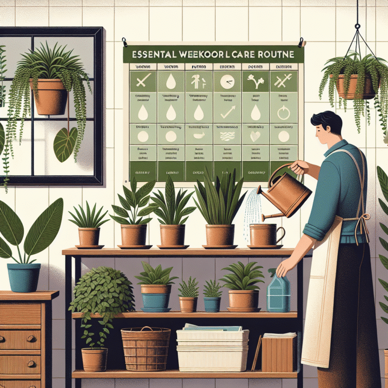 Cuidados semanais com plantas de interior: rotina essencial