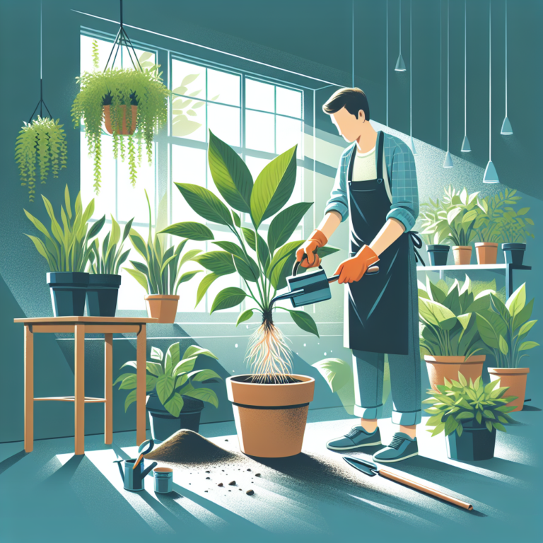 transplante de plantas de interior