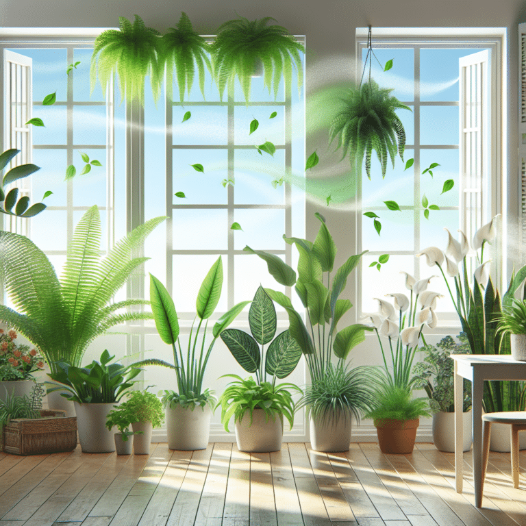 purificação natural do ar com plantas.